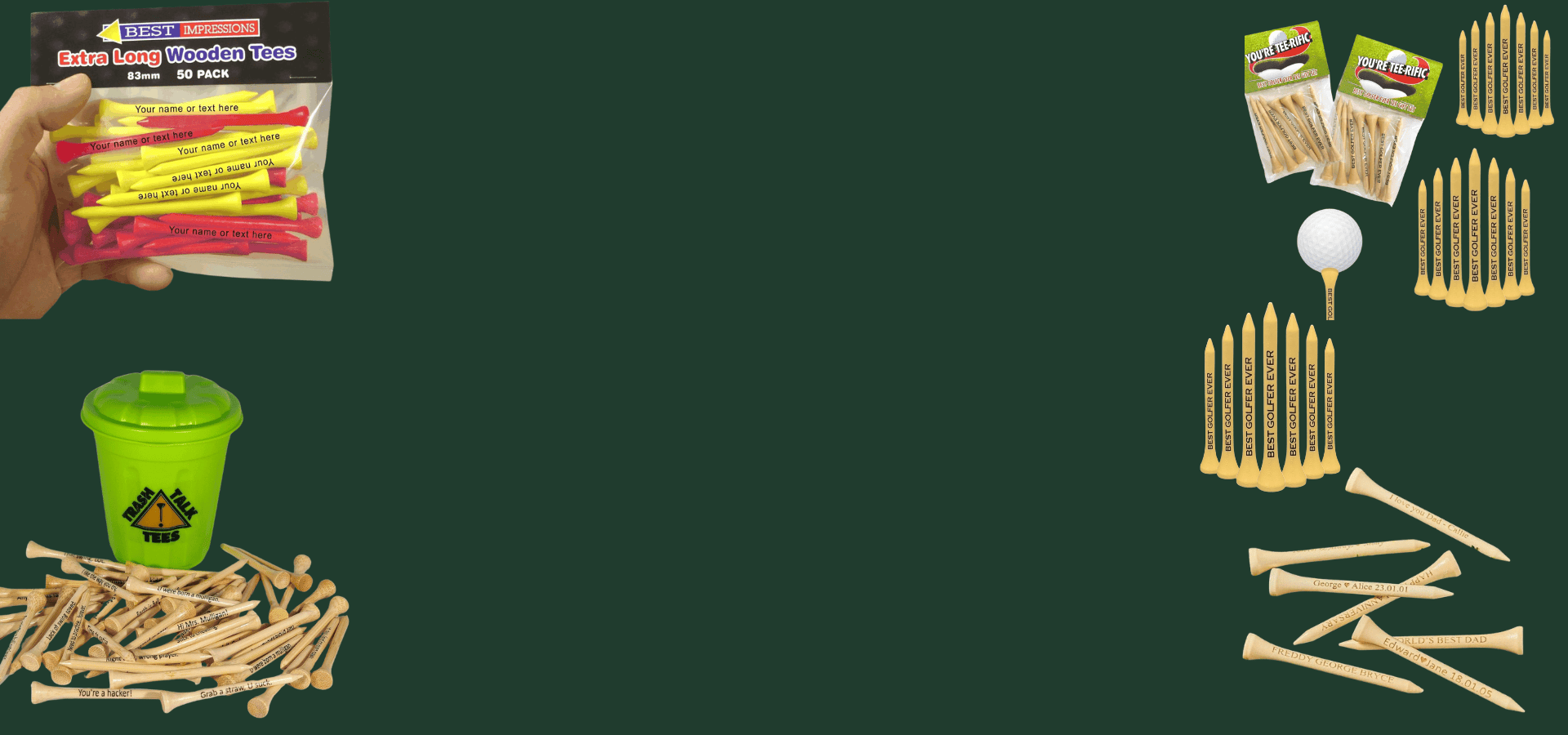 Personalised Golf Tees